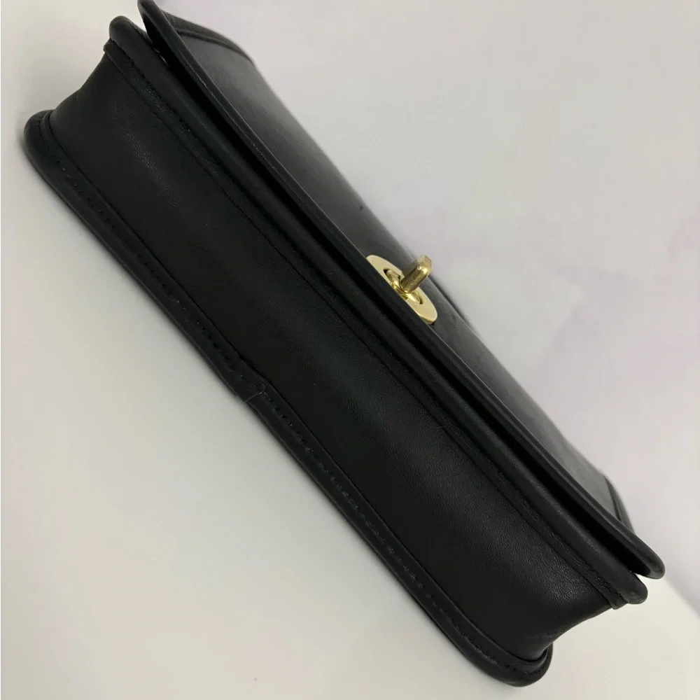 Vintage Coach Black NYC Dinky Penny Pocket Bag - Picture 5 of 8